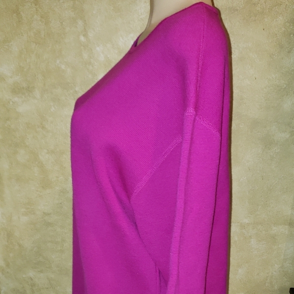 Nordstrom 100% Merino Wool Fuchsia Pullover Sweate - Picture 5 of 5